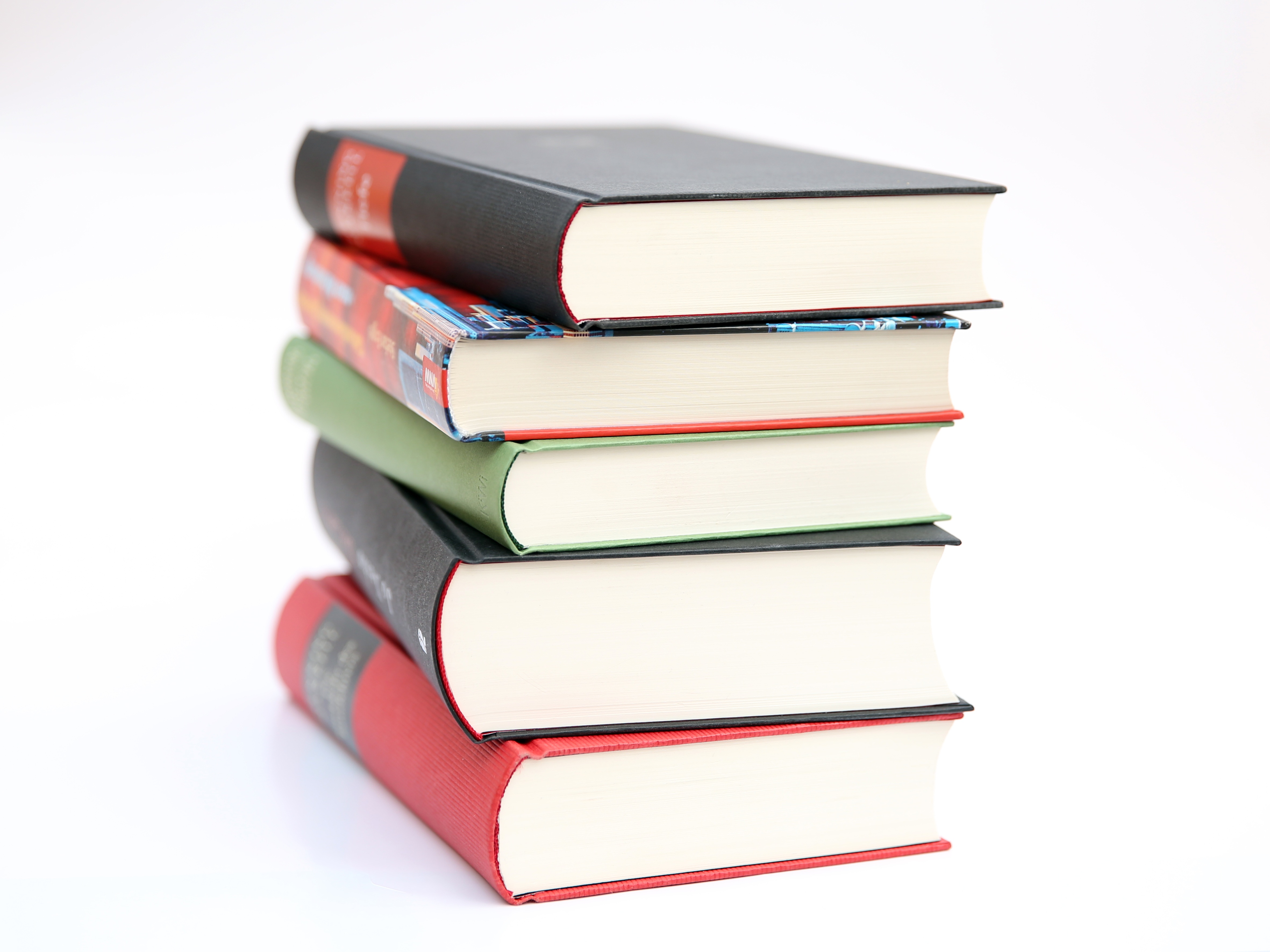 4724x3543 Pile Of Five Books Free Stock Photo