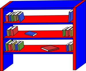 299x249 Bookshelf Clip Art
