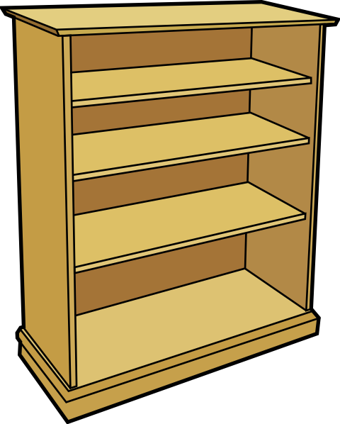 480x598 Bookcase Clip Art