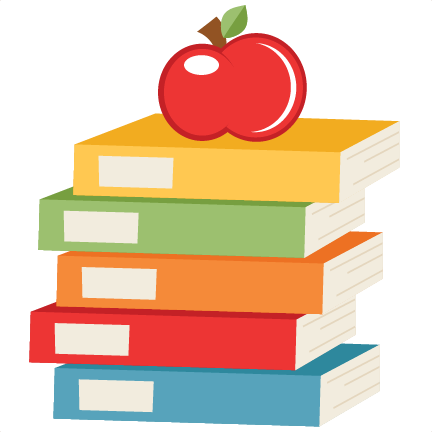432x432 Apple On Books Svg Scrapbook Cut File Cute Clipart Files