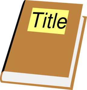 288x298 Book With Title Clip Art