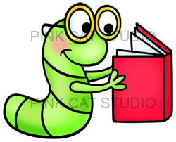 250x202 Book Worm Clipart
