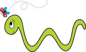 300x182 Cute Clipart Worm