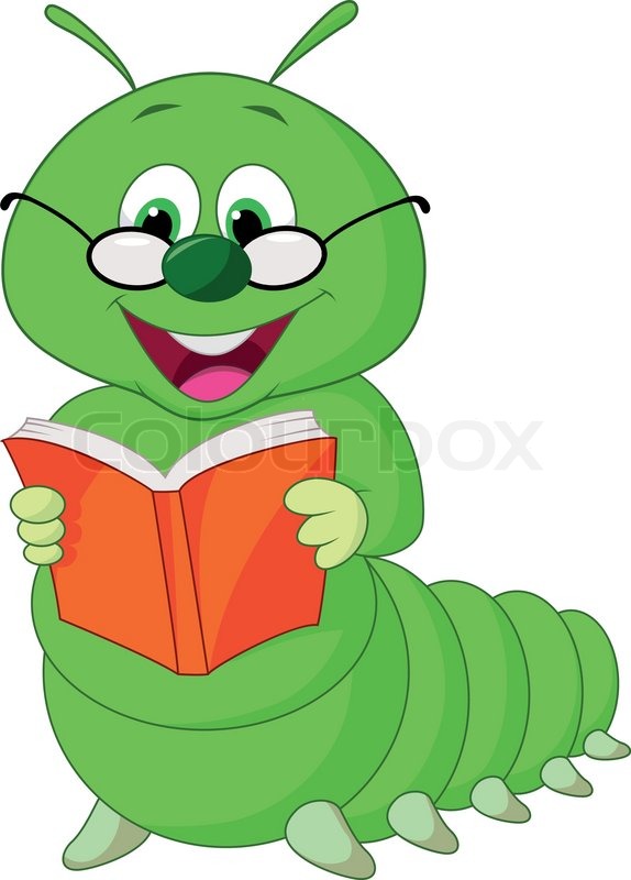 574x800 Worm Clipart Animal Reading Book