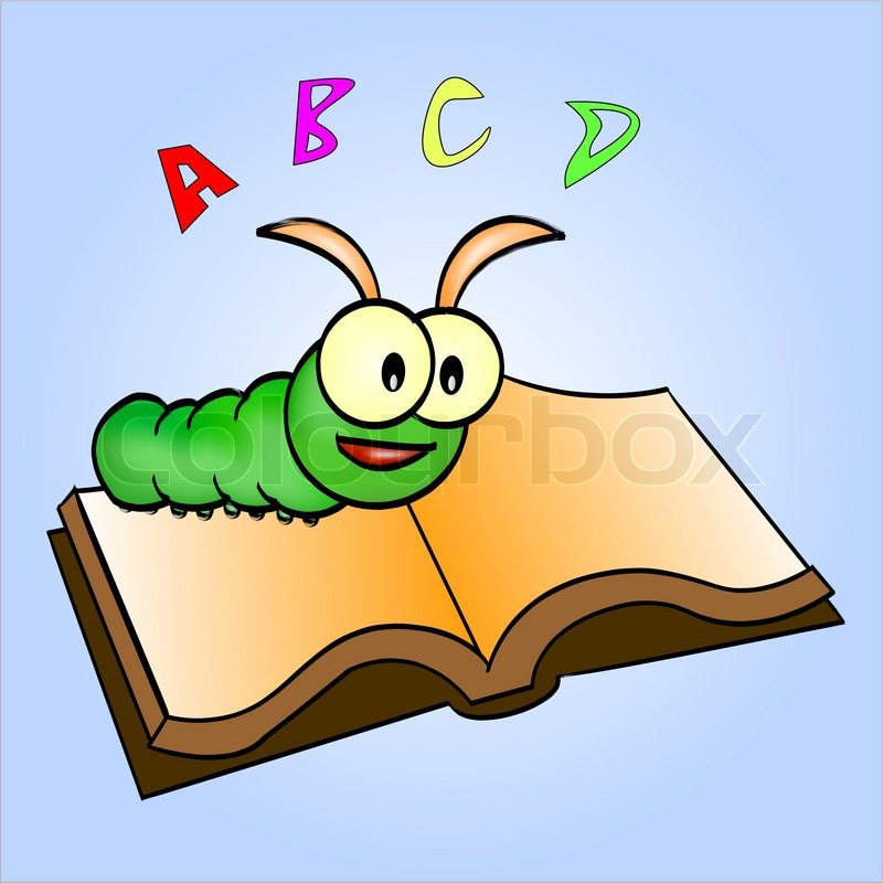 800x800 Book Worm Stock Vector Colourbox