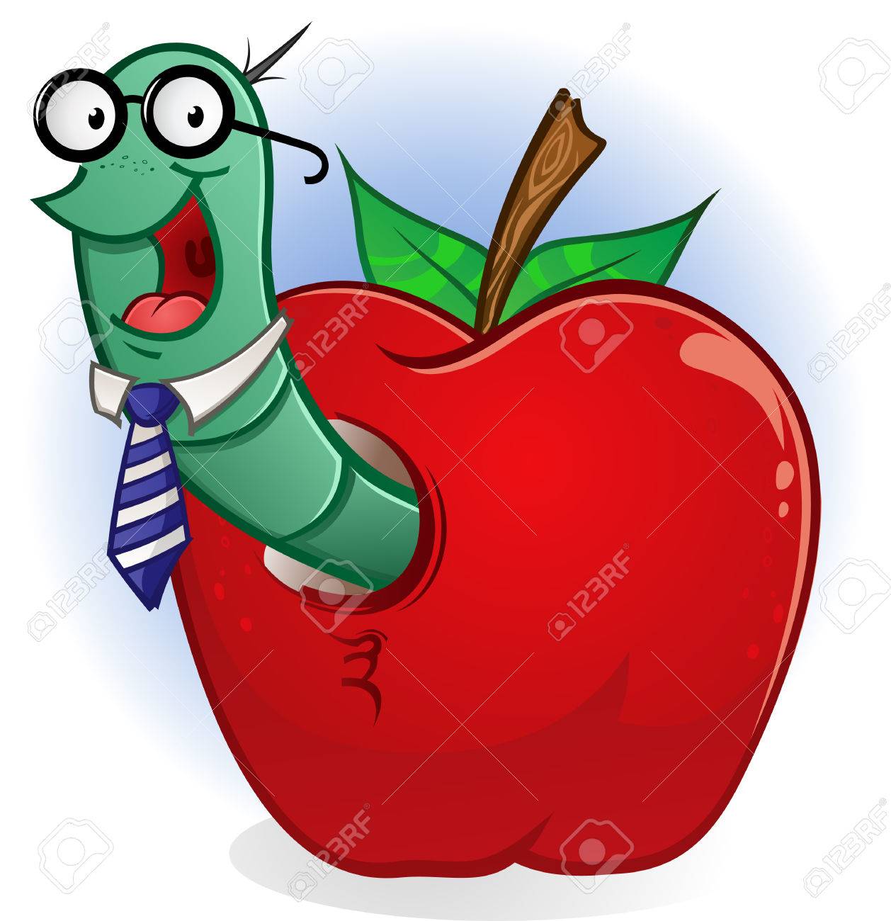1258x1300 Bookworm Cartoon Character In An Apple Royalty Free Cliparts