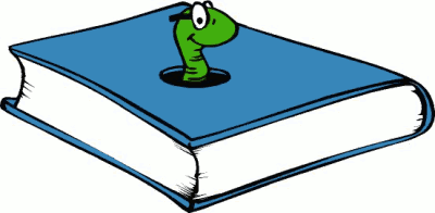 400x196 Free Book Worm Clipart