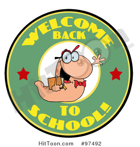 450x470 Book Worm Clipart