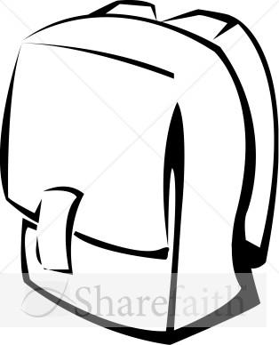 314x388 Backpack Outline Clip Art