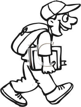 264x350 Kid With Backpack Clipart Clipart Panda