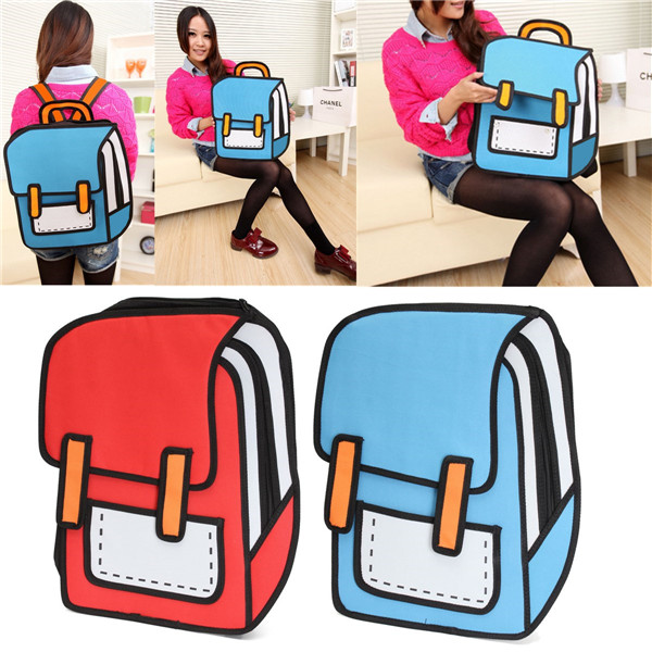 600x600 Brand New 3d Jump Style 2d Drawing From Cartoon Paper Shoulder Bag