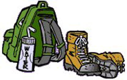 415x261 Hiking Gear Clipart