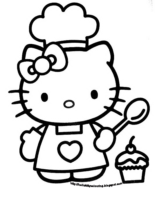 565x677 Hello Kitty Black And White Clip Art