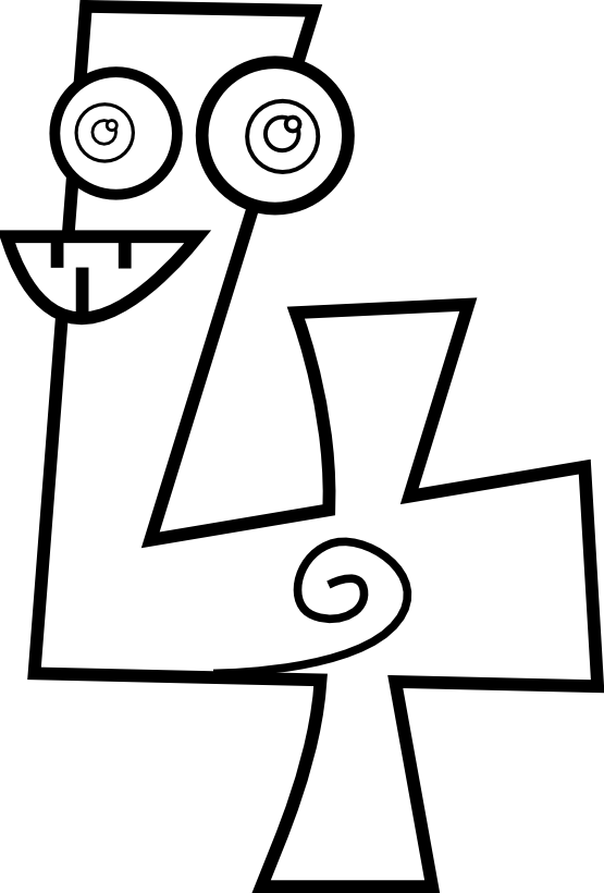 555x820 Number Clipart Black And White