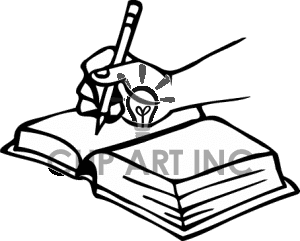 300x241 Writing Book Clipart Black And White