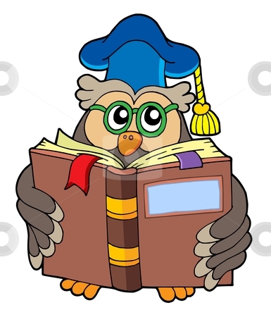 385x450 Best Owl Reading Clipart