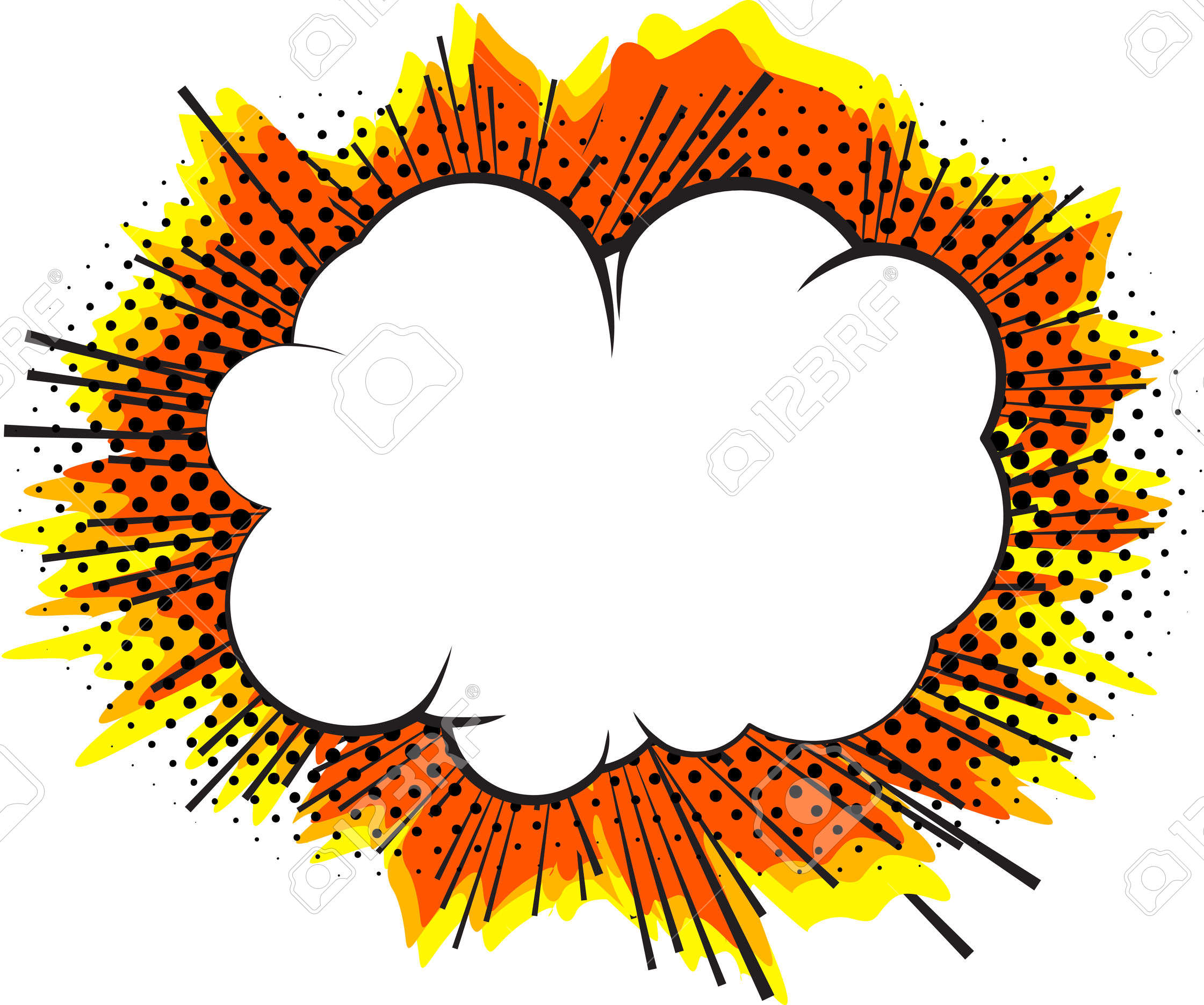 2241x1871 Estilo Retro Da Banda Desenhada Explos Royalty Free Cliparts