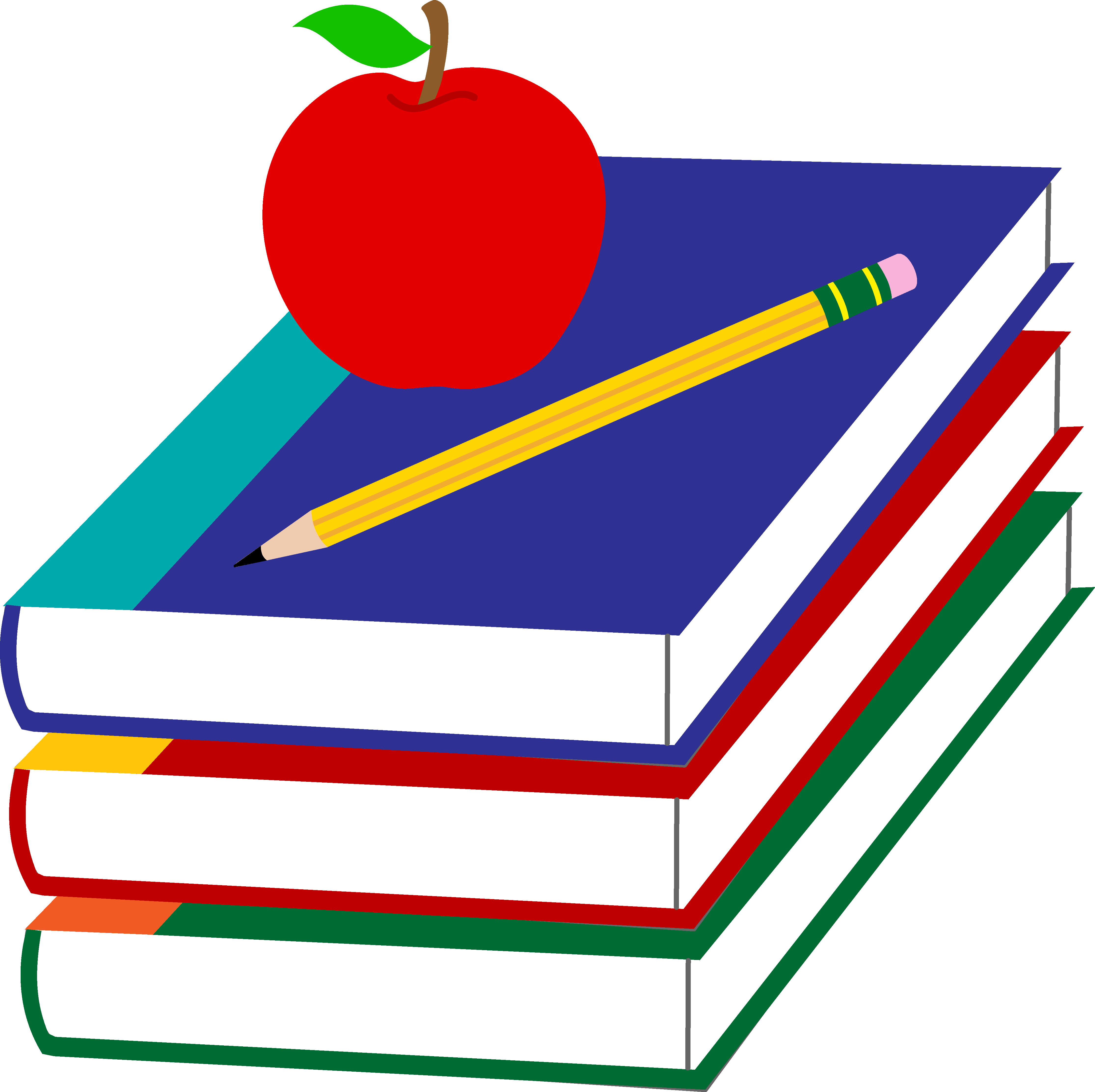 4461x4450 School Books With School Supplies Clipart Clipartfest 2