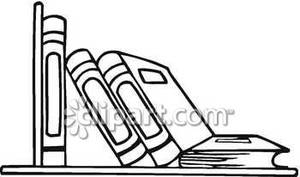 300x177 Books On Shelf Clipart