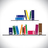 170x170 Clip Art Of Books On Shelf K10653729