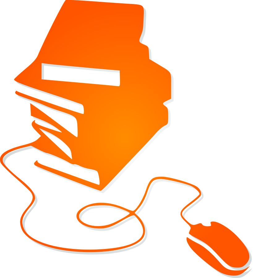 831x900 Books And Mouse Orange Silhouette Png Clip Arts For Web