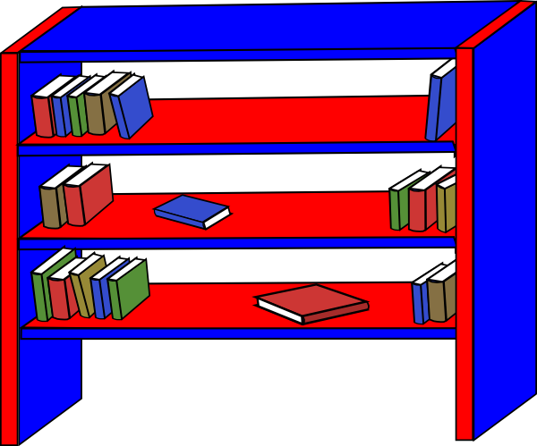 600x499 Bookshelf Clip Art