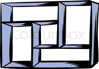 319x222 Cartoon Home Furniture Book Shelf Isolated On White Background