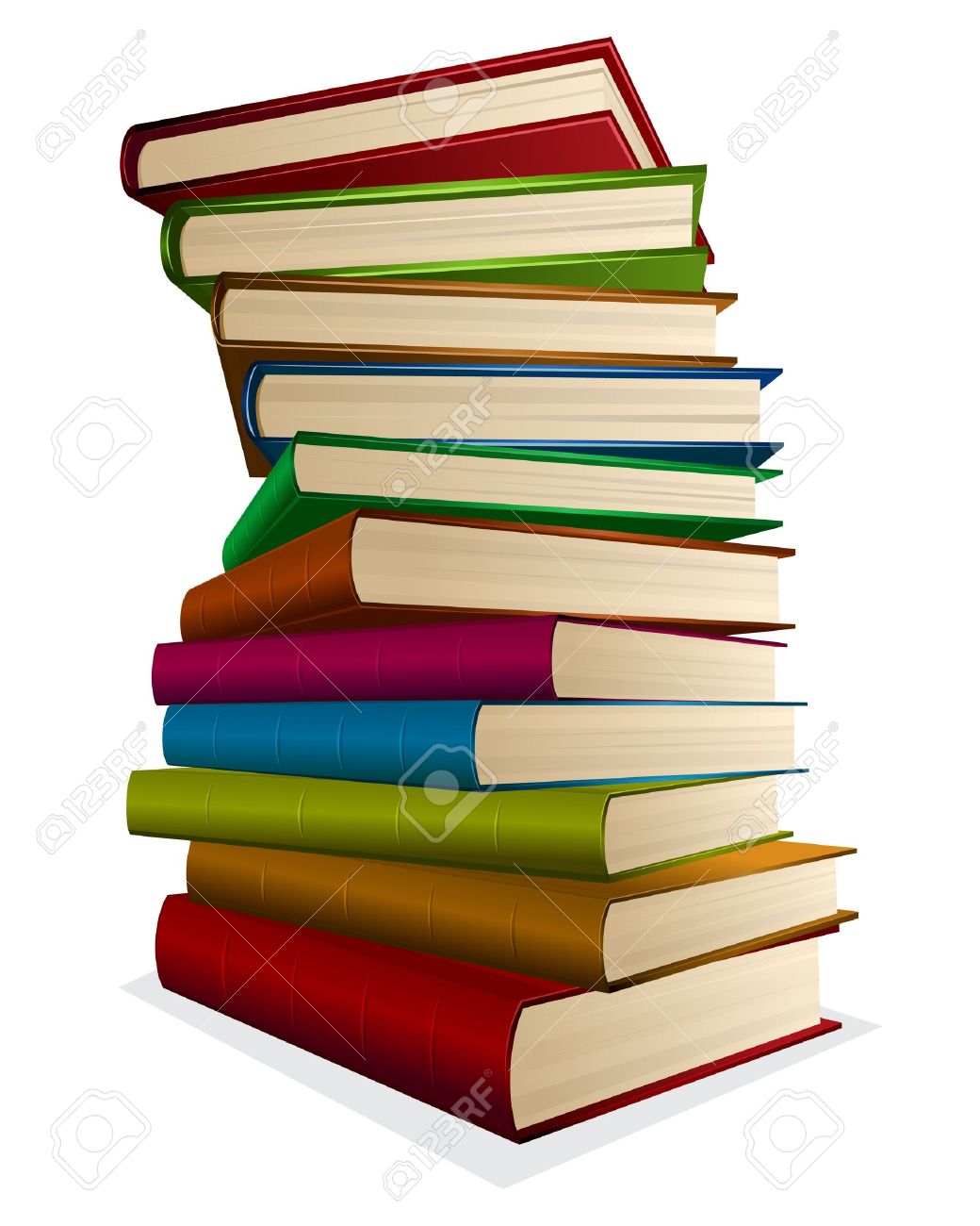 1040x1300 Illustration Pile Of Books Isolated On White Royalty Free Cliparts