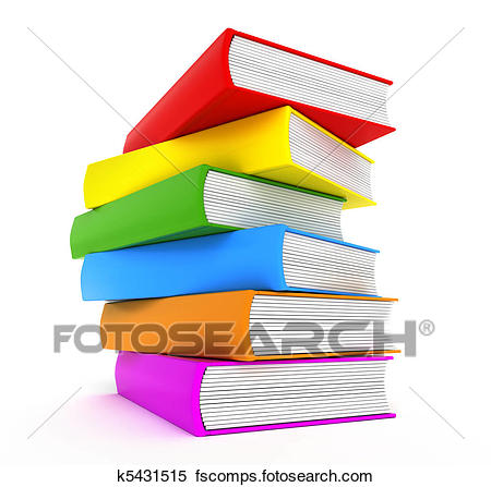 450x447 Stock Illustration Of Books Rainbow Over White K5431515