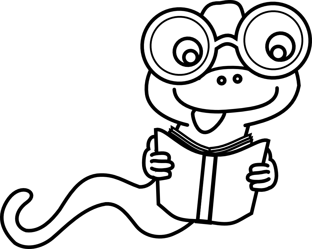 999x797 Bookworm Clip Art Black And White Clipart Panda