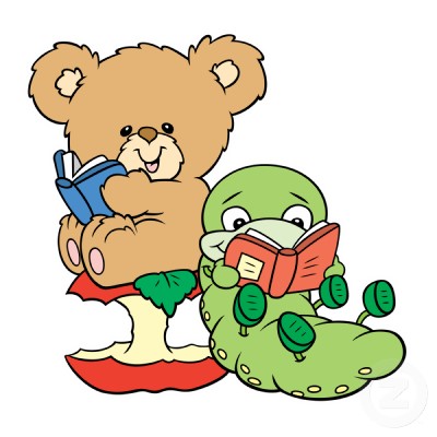 400x400 Cute Animal Reading Clipart