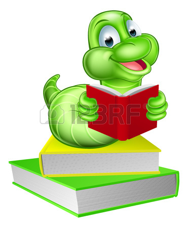 371x450 Cute Smiling Green Cartoon Caterpillar Worm Bookworm Mascot