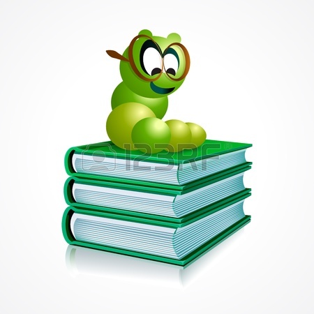450x450 Friendly Bookworm Reading A Book Royalty Free Cliparts, Vectors