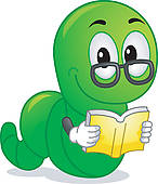 146x170 Book Worms Clip Art