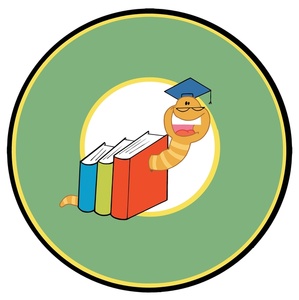299x300 Bookworm Clipart Image