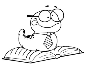 300x231 Bookworm Clipart Image