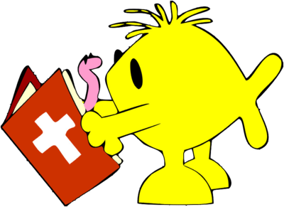 400x291 Image Christian Fish Reading Bible. Book Worm Look Out Of Bible