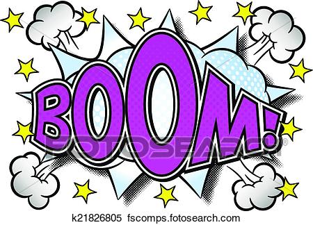 450x324 Clipart Of Comic Sound Effect Boom K21826805