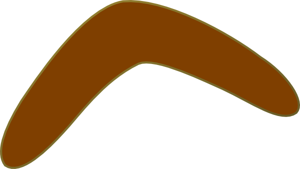 600x338 Aussie Brown Boomerang Clip Art