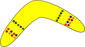 298x168 Yellow Boomerang Clip Art