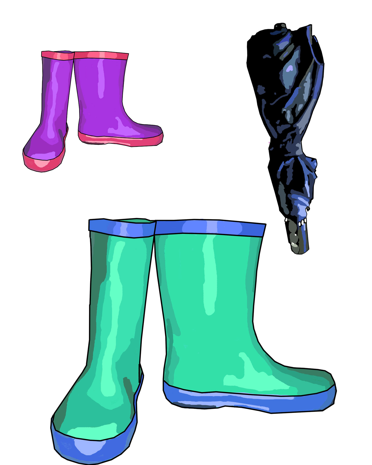 1536x1920 Rain Boots Amp Umbrella Clip Art Free Stock Photo