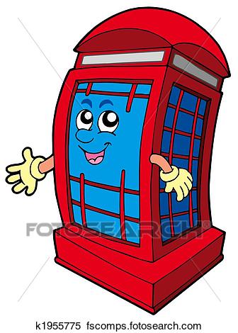 336x470 Stock Illustration Of English Red Phone Booth K1955775