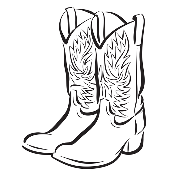 576x576 Clip Art Western Boots Clipart