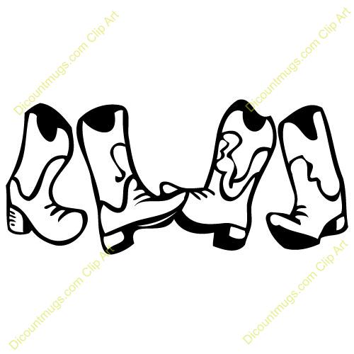 500x500 Drill Team Boots Clip Art