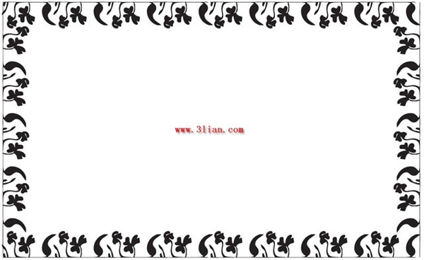 600x368 Black And White Floral Border Vector Free Vector In Encapsulated