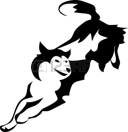 437x450 Border Collie Clipart Black And White