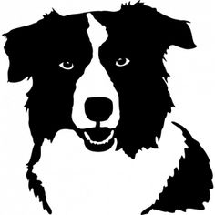 236x236 Bearded Collie Clipart Silhouette