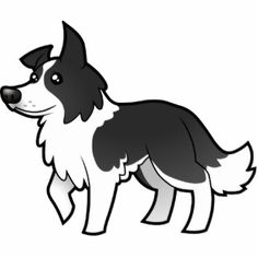 236x236 Border Collie Outline