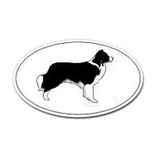 225x225 Jack Russell Silhouette Red Border Collie Bone Hang Up Natural