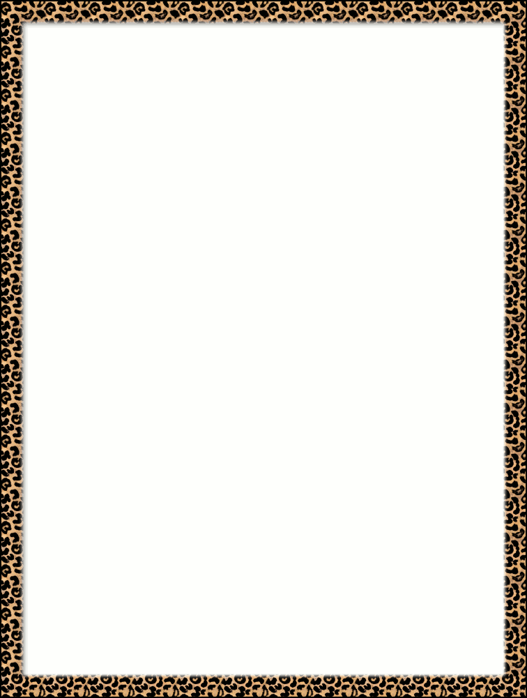 756x1001 Cheetah Clipart Border